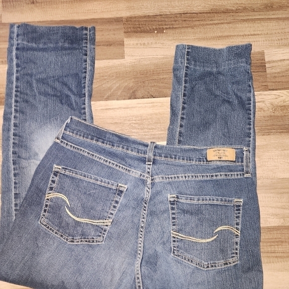 Levis Sigmature Curvy Strait Jeans size 31 Waist Inseam taken up to 27in Rare - Picture 3 of 3